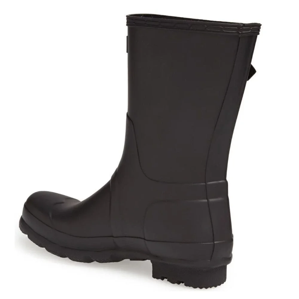 HUNTER Original Short Waterproof Rain Boot,‎ Rubber Black, Size 11, NWT